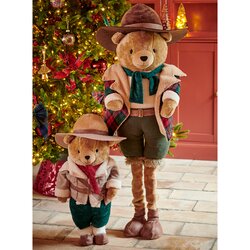 Decoris Beer polyester l23b38h60cm bruin - afbeelding 2
