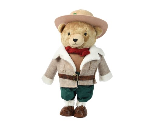 Decoris Beer polyester l23b38h60cm bruin - afbeelding 1