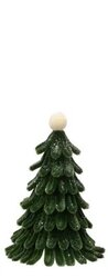 Decoris Boom chenille d13h19cm groen