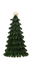 Decoris Boom chenille d16h26cm groen