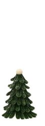 Decoris Boom chenille d9h13cm groen