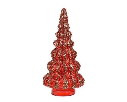 Decoris Boom glas glitter, beads