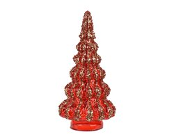 Decoris Boom glas glitter, beads
