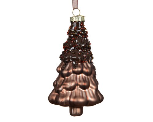 Decoris Boom glas matt with beads on top