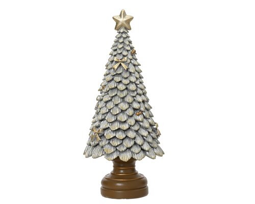 Decoris Boom polyresin tree with glitter