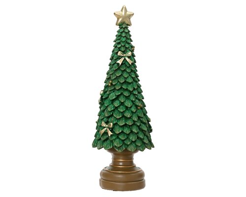 Decoris Boom polyresin tree with glitter