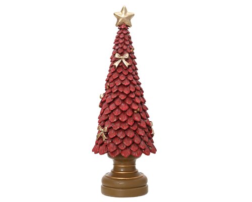 Decoris Boom polyresin tree with glitter