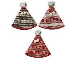 Decoris Boomrok polyester knitted pompom 3col ass - afbeelding 2