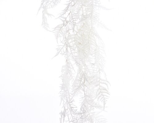 Decoris Bush asparagus met handvat plastic w snow - w glitter