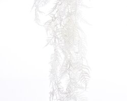 Decoris Bush asparagus met handvat plastic w snow - w glitter