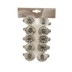 Kerstboom kaarshouder zilver