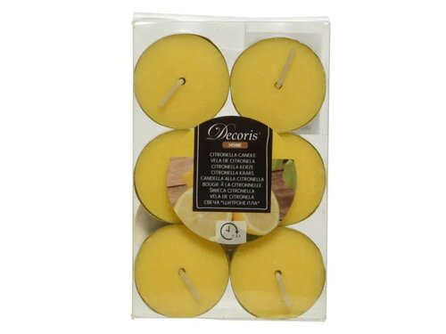 Decoris Citronella theelicht 6st