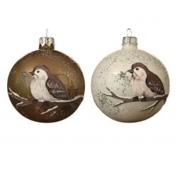 decoris deco bauble bird 2ass