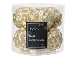 Decoris Dennenappel glas enamel-matt glitter mix - afbeelding 1