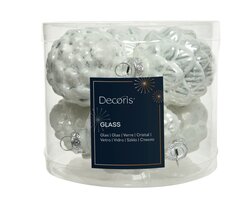 Decoris Dennenappel glas enamel, matt glitter mix - afbeelding 1