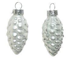 Decoris Dennenappel glas enamel, matt mix - afbeelding 2
