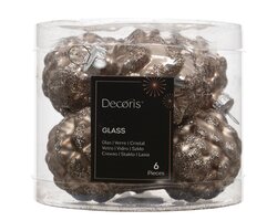 Decoris Dennenappel glas enamel - matt mix - afbeelding 1