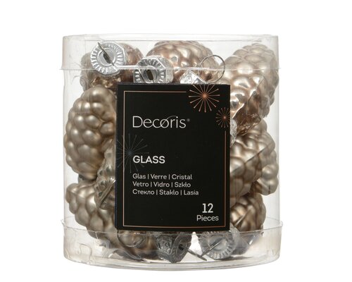 Decoris Dennenappel glas enamel - matt mix - afbeelding 1