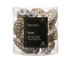 Decoris Dennenappel glas enamel - matt mix - afbeelding 1
