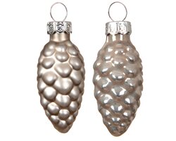 Decoris Dennenappel glas enamel - matt mix - afbeelding 2