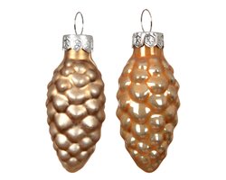 Decoris Dennenappel glas enamel - matt mix - afbeelding 2