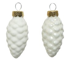 Decoris Dennenappel glas enamel,matt mix - afbeelding 2