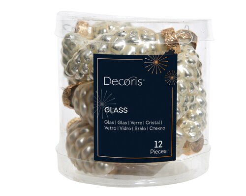Decoris Dennenappel glas enamel-matt mix - afbeelding 1