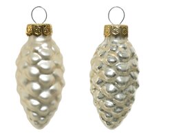 Decoris Dennenappel glas enamel-matt mix - afbeelding 2
