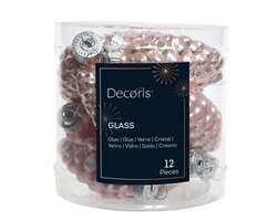 Decoris Dennenappel glas enamel, matt mix - afbeelding 1
