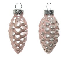 Decoris Dennenappel glas enamel, matt mix - afbeelding 2