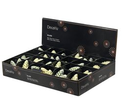 Decoris Dennenappel glas shiny/enamel - matt 2col ass - afbeelding 2