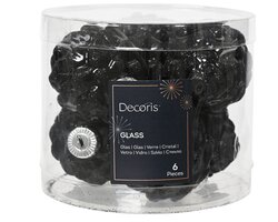 Decoris Dennenappel glas shiny-matt glitter mix - afbeelding 1