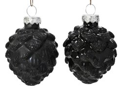 Decoris Dennenappel glas shiny-matt glitter mix - afbeelding 2