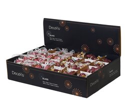 Decoris Dennenappel glas shiny,matt,glitter mix - afbeelding 2
