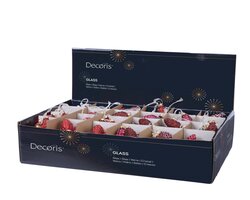 Decoris Dennenappel glas shiny,matt,glitter mix - afbeelding 2