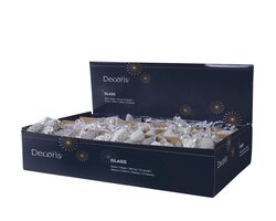 Decoris Dennenappel glas shiny,matt,glitter mix - afbeelding 2