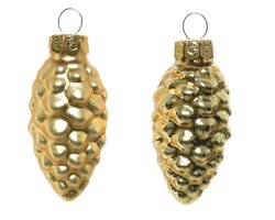 Decoris Dennenappel glas shiny,matt mix - afbeelding 2