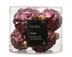 Decoris Dennenappel glas shiny - matt mix - afbeelding 1