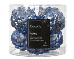 Decoris Dennenappel glas shiny - matt mix - afbeelding 1