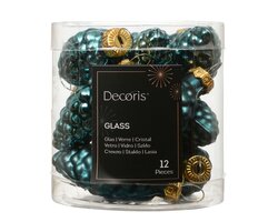 Decoris Dennenappel glas shiny - matt mix - afbeelding 1