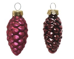 Decoris Dennenappel glas shiny,matt mix - afbeelding 2