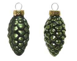 Decoris Dennenappel glas shiny,matt mix - afbeelding 2