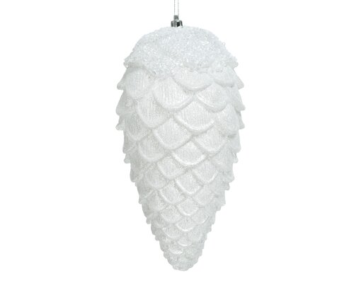 Decoris Dennenappel kunststof glitter