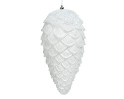 Decoris Dennenappel kunststof glitter