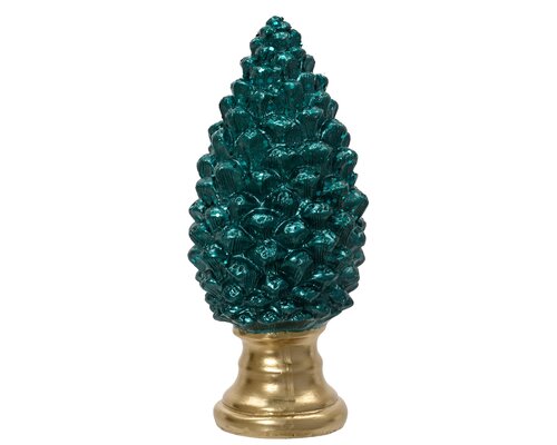 Decoris Dennenappel polyresin pinecone with glitter
