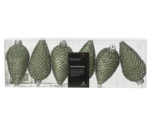 Decoris Dennenappel polystyreen gl - afbeelding 1