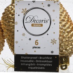 Decoris Dennenappel polystyreen glitter - afbeelding 3