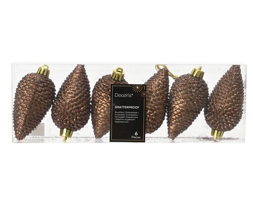 Decoris Dennenappel polystyreen glitter - afbeelding 1