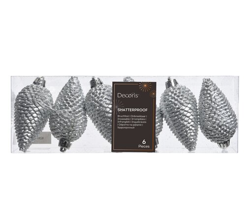 Decoris Dennenappel polystyreen glitter - afbeelding 1