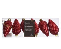 Decoris Dennenappel polystyreen glitter - afbeelding 1